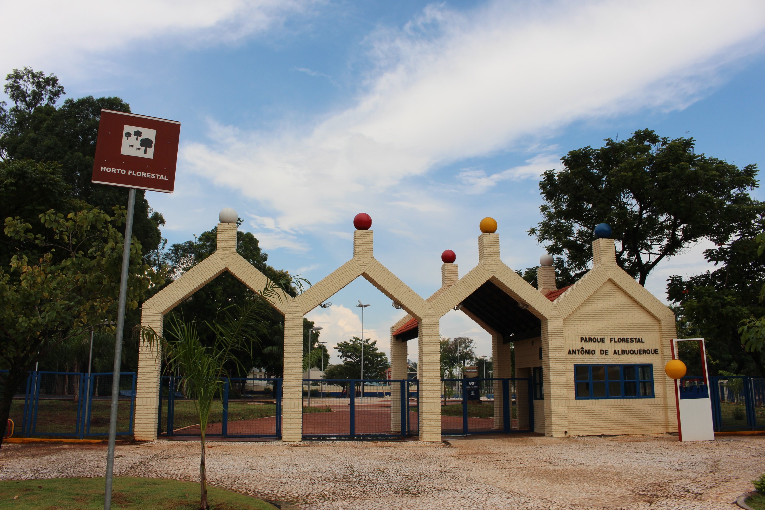 Risco de queda: avenida é interditada para retirada de árvores no Horto Florestal de Campo Grande
