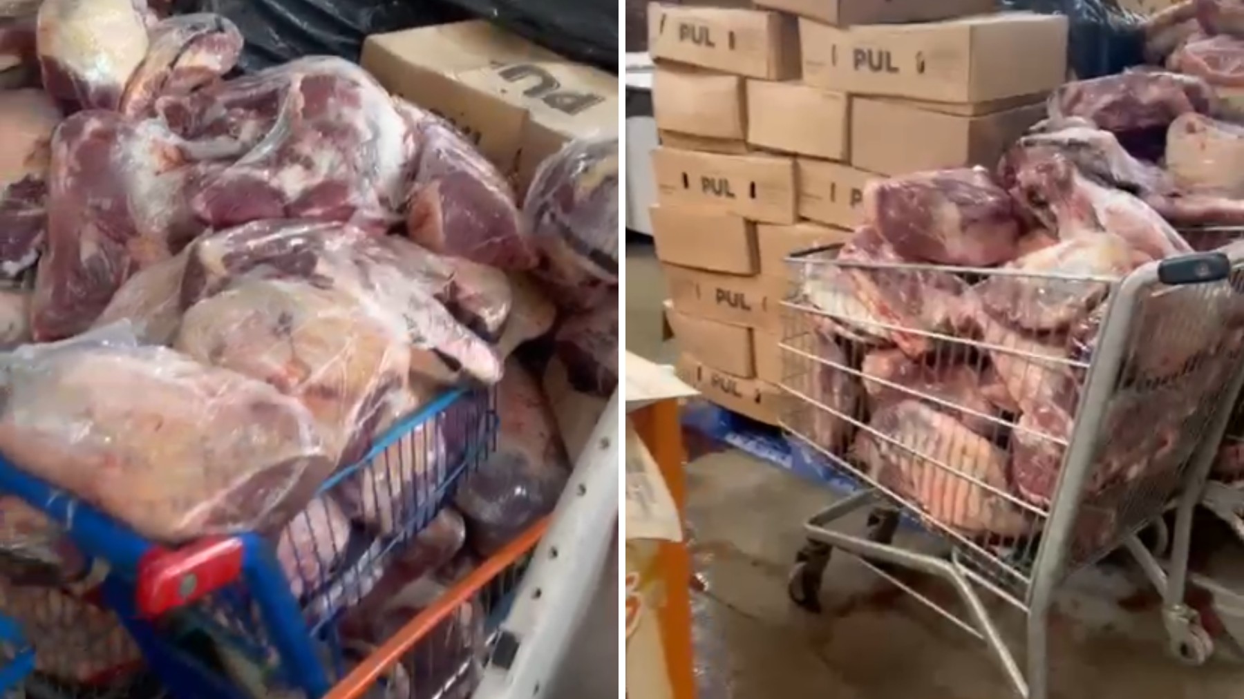 Ladrões roubam 24 toneladas de carne no PR, e polícia descobre que eles venderam parte da carga e guardaram algumas peças para comer
