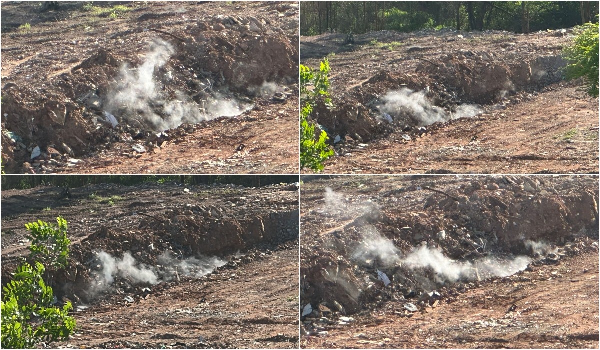 Incêndio subterrâneo em área de descarte irregular completa um mês em Presidente Prudente