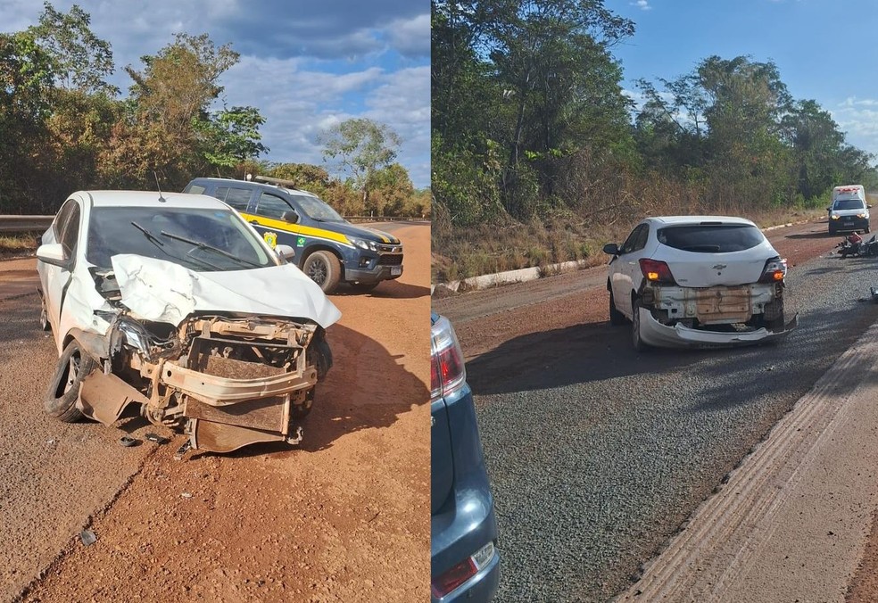 Após consumir álcool, motorista invade pista e atinge moto na BR-343; motociclista morreu — Foto: Polícia Rodoviária Federal