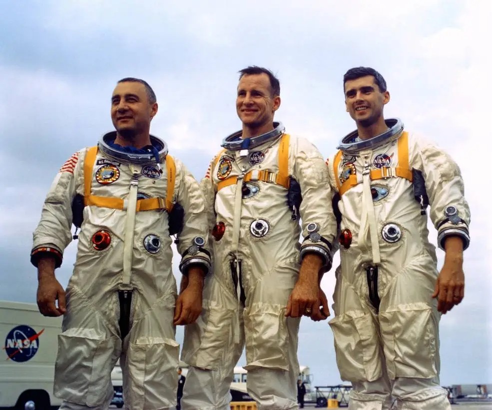 Astronautas da Apollo 1 — Foto: Reprodução/Nasa
