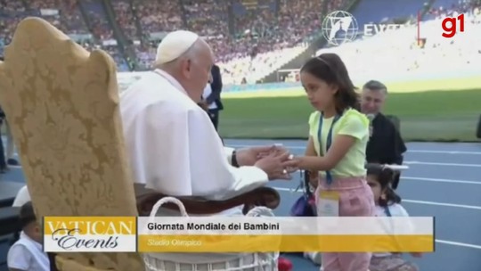 Menina de Fartura representa as Américas e lê mensagem para Papa Francisco - Programa: G1 TV TEM 