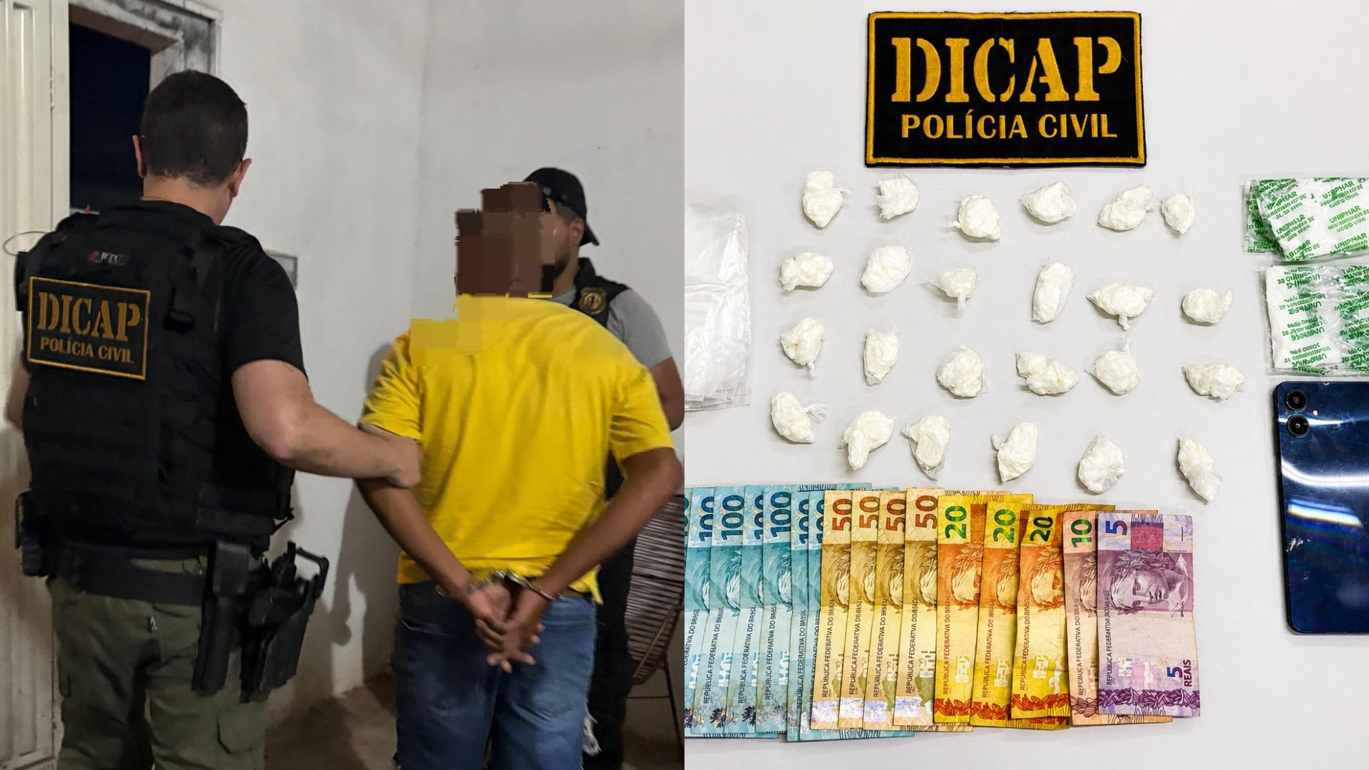 Mototaxista é preso suspeito de fazer 'delivery' de drogas em Timon