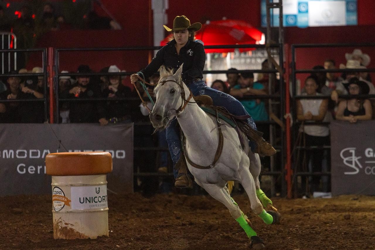 Limeira Rodeo Music 2026 define vencedoras das provas de três tambores neste sábado (28) — Foto: Thomaz Marostegan/g1