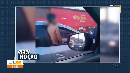 'Sem Noção': vídeo flagra criança com metade do corpo para fora da janela de carro