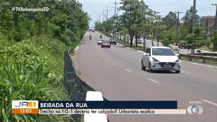 Trecho da NS-1 em Palmas não tem calçada para pedestres