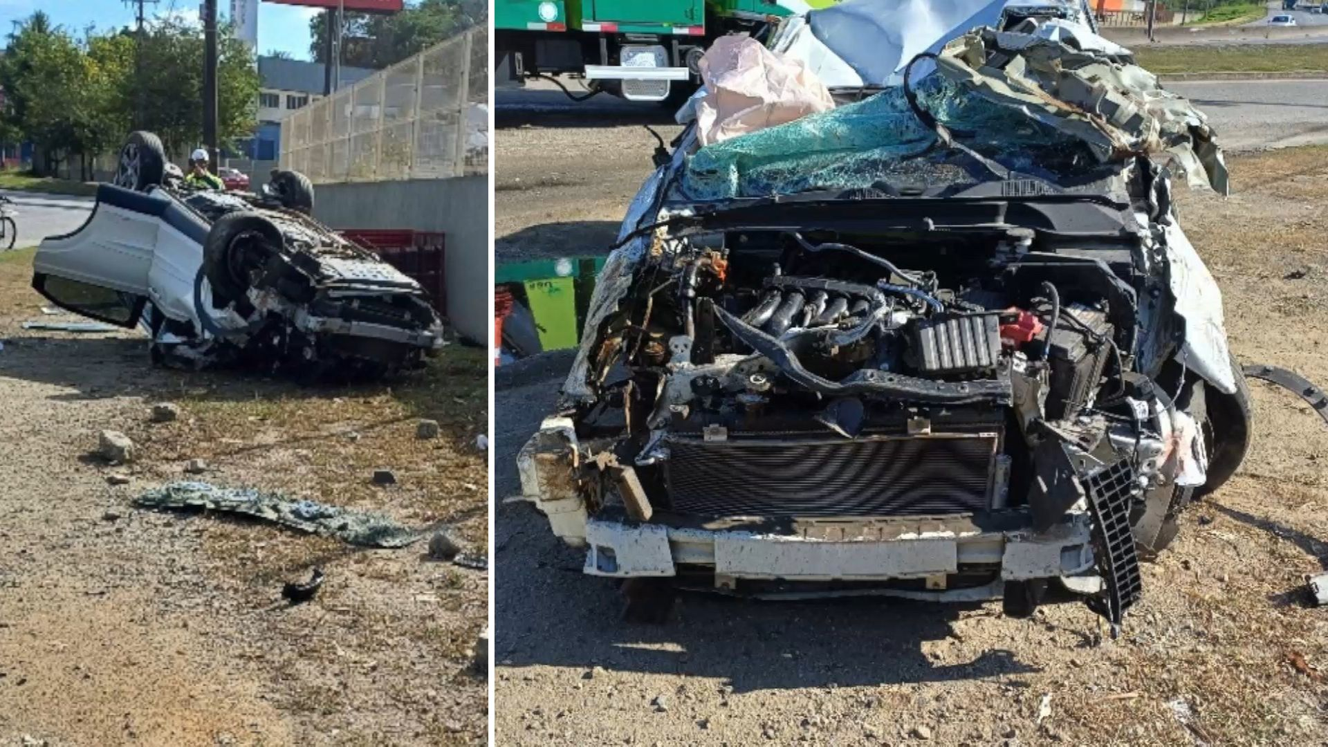 Jovem bêbado e com CNH suspensa é preso após fugir da polícia e capotar com carro na BR-101 em Viana