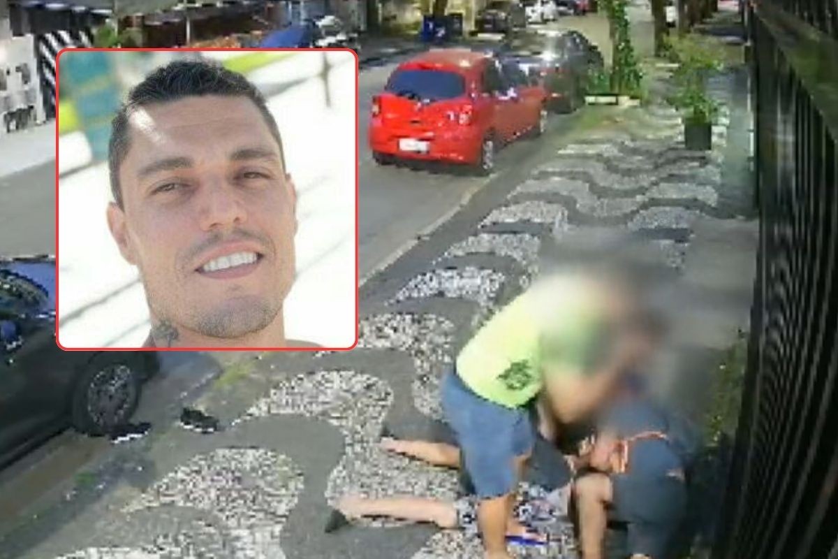 Homem morre asfixiado após ser imobilizado durante surto em rua do litoral de SP; VÍDEO
