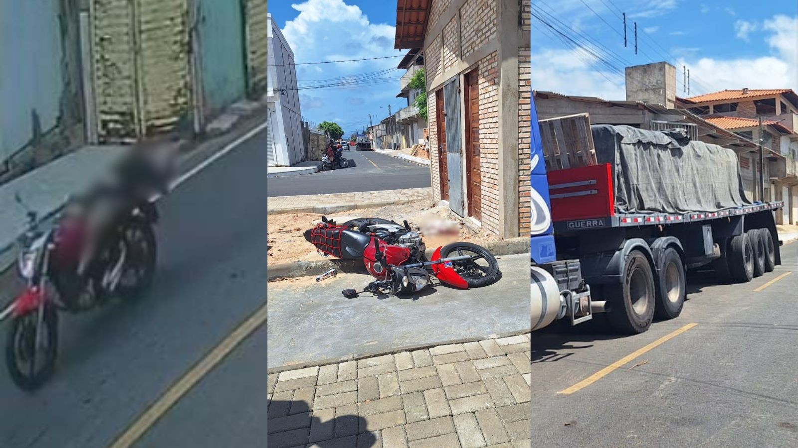 Vídeo mostra motociclista desmaiado sobre moto desgovernada por mais de 6 segundos no PI