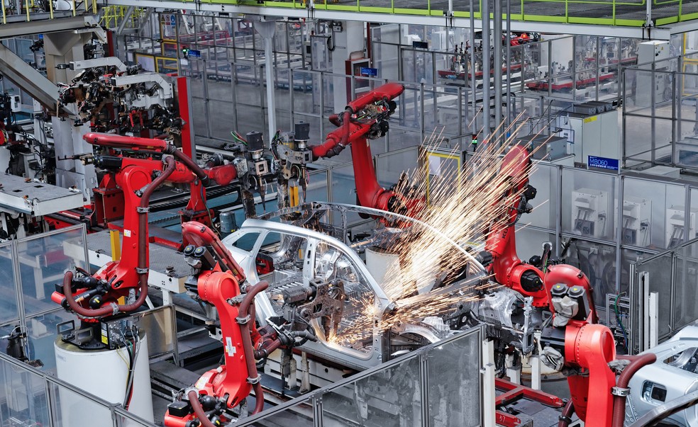 Fábrica de modelos eletrificados a Leapmotor em Zhejiang, China — Foto: Divulgação