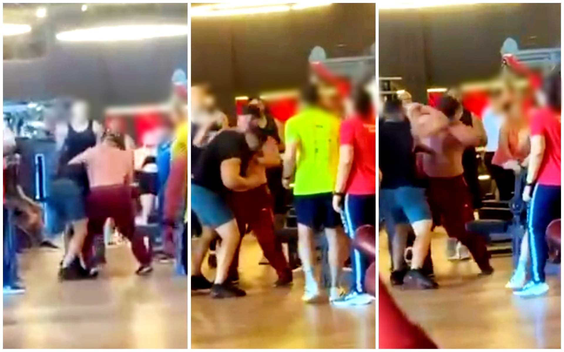Homens são flagrados brigando dentro de academia em Sorocaba