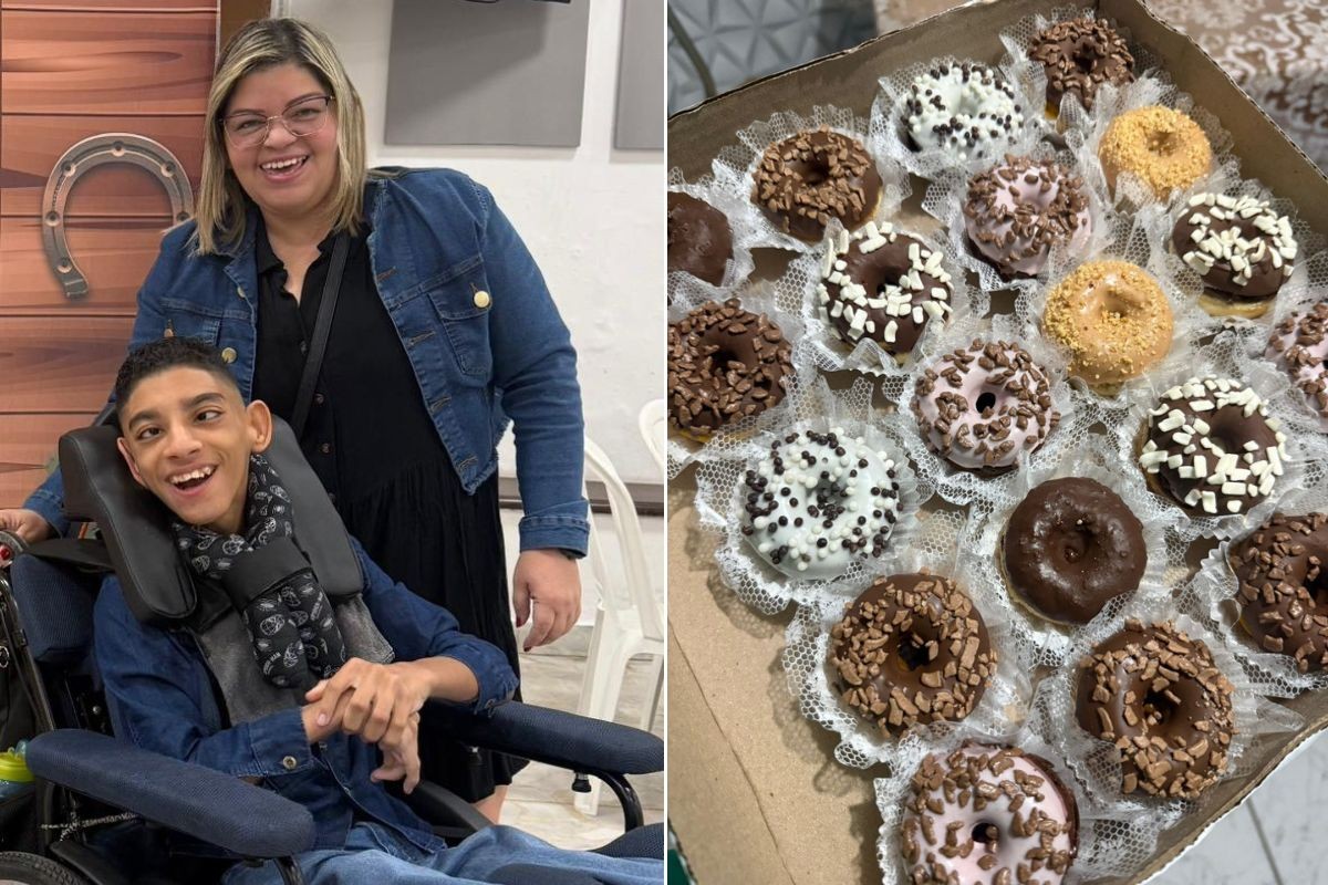 Mãe vende donuts em ônibus para comprar cadeira para filho com paralisia cerebral: 'Propósito de Deus'