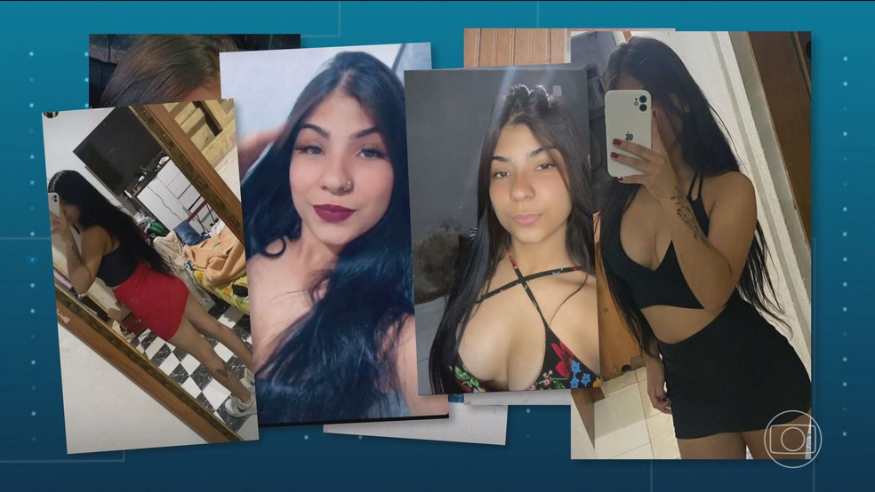 A polícia disse que Maicol tinha obsessão por Vitória e guardava fotos dela e de outras moças parecidas com ela — Foto: Reprodução/TV Globo