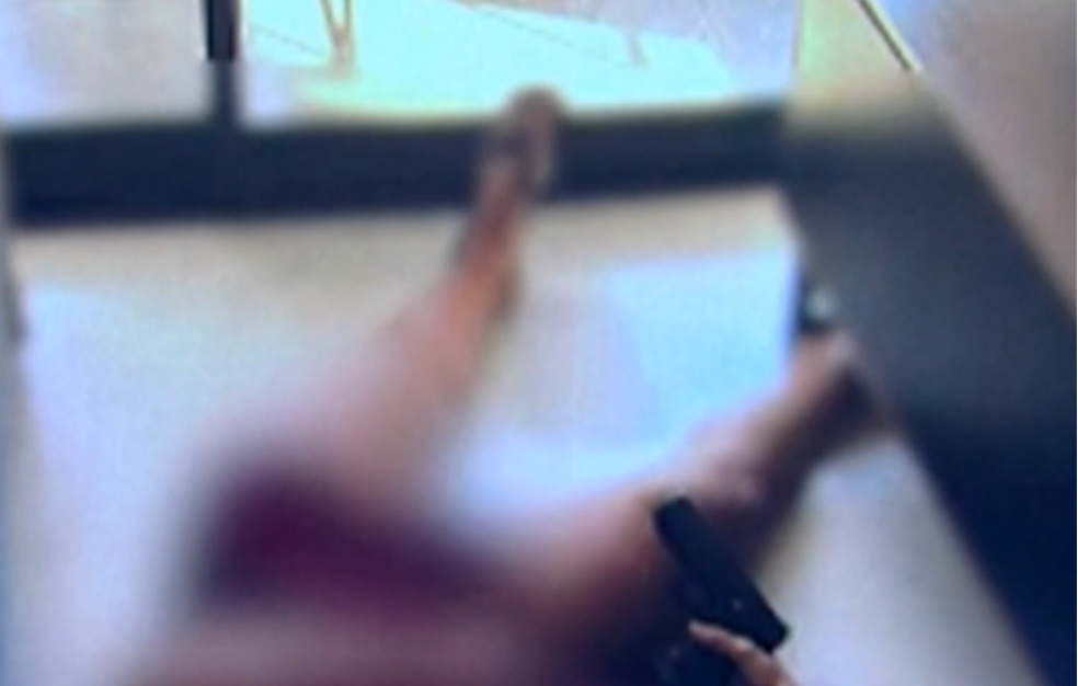 Posição do corpo de Gisele na cena do crime — Foto: Reprodução