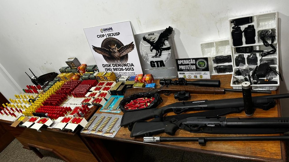 Apreensão de armas e munições em Macapá — Foto: GTA/Divulgação