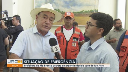 Prefeitura de Rio Branco decreta emergência devido seca do Rio Acre