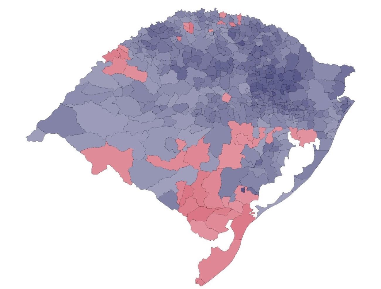 Flávio Bolsonaro vence Lula em 455 das 497 cidades do RS no 1º turno; veja mapa