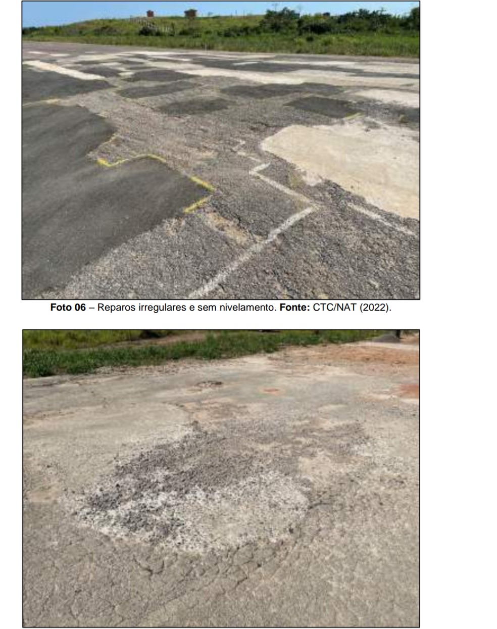 Segundo MP-AC, estrutura da pista é inadequada e não tem segurança para pousos  — Foto: Arquivo/Coordenação Técnico-Científica do Núcleo de Apoio Técnico (CTC/ NAT)