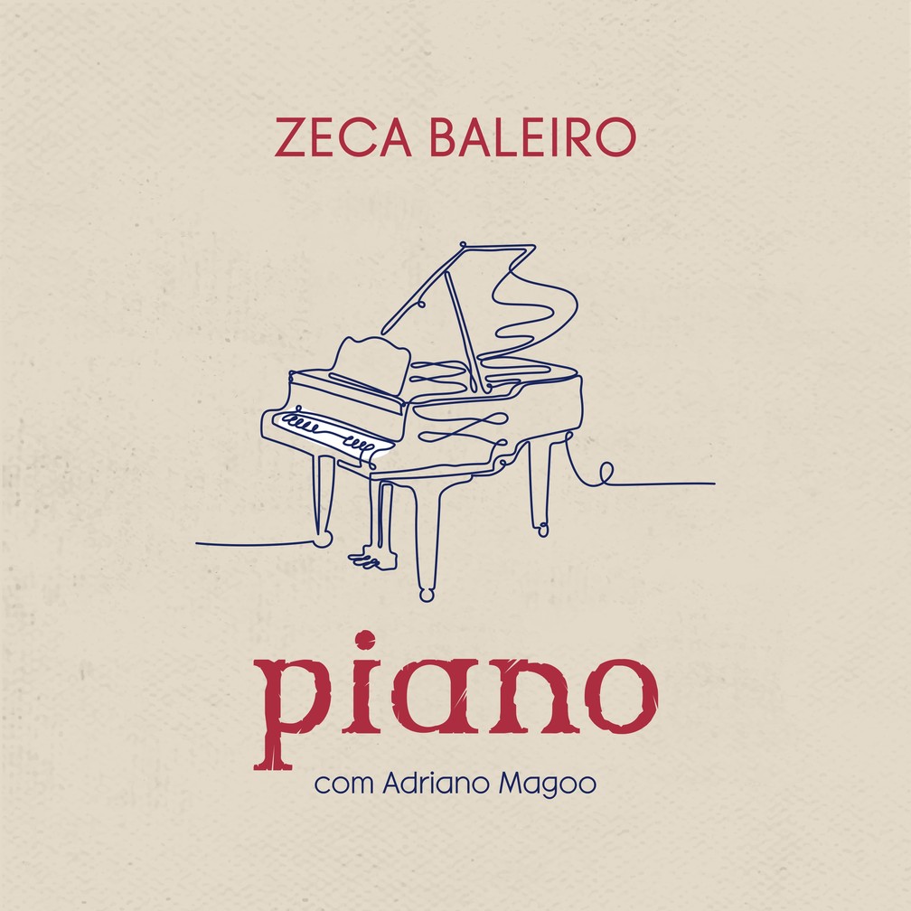 Capa do álbum ‘Piano’, de Zeca Baleiro — Foto: Divulgação