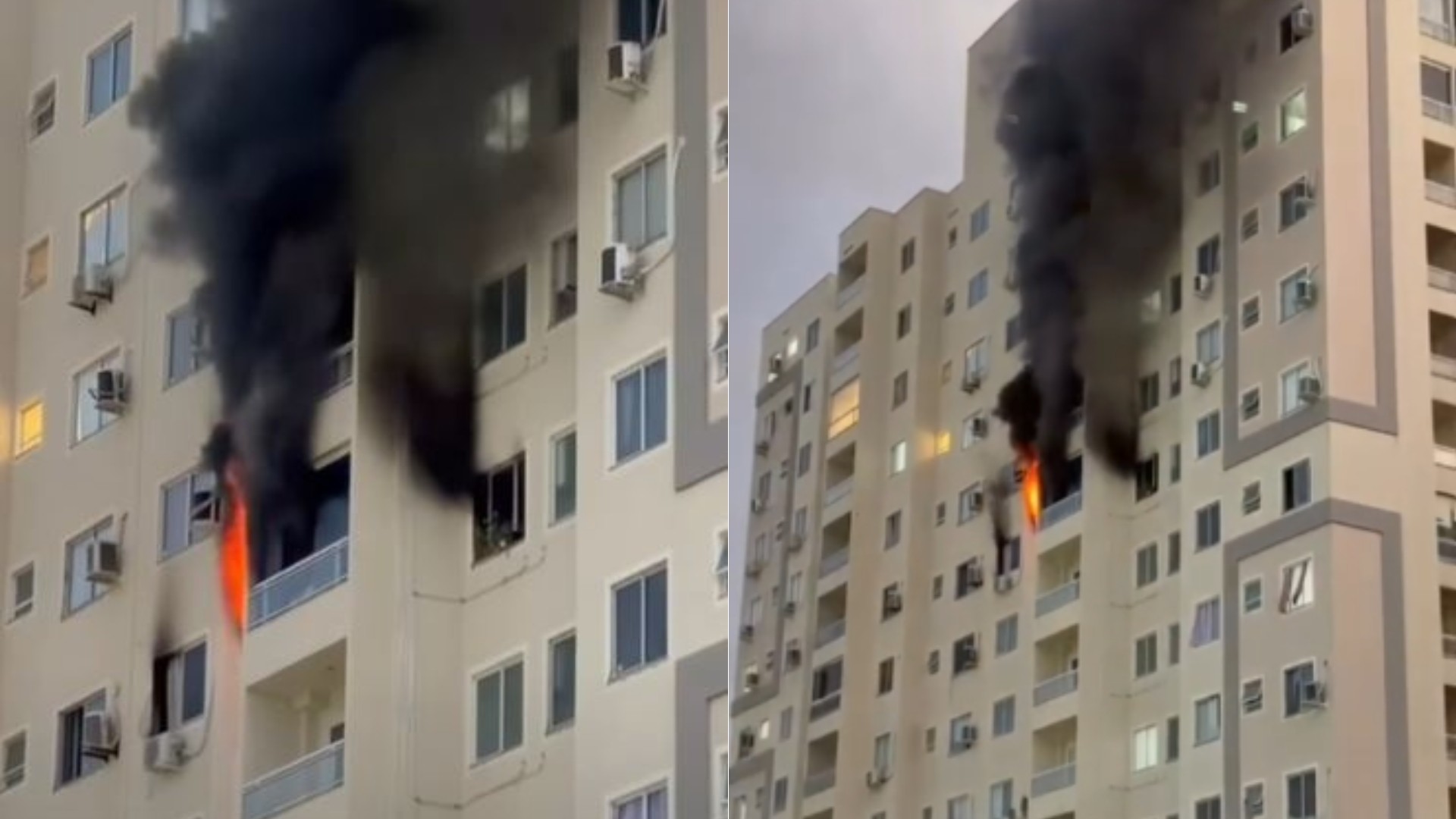 Incêndio atinge apartamento em condomínio de São Luís; veja o vídeo