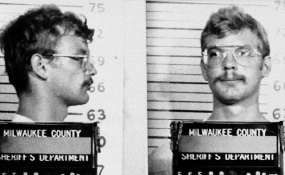 Jeffrey Dahmer, criminoso norte-americano condenado por matar e esquartejar jovens entre o fim dos anos 1970 e o início dos anos 1990 — Foto: Reprodução/FBI