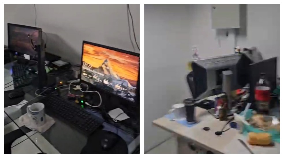 Central de golpes encontrada pelo Deic na Av. Brigadeiro Faria Lima, centro financeiro de São Paulo. — Foto: Divulgação/Deic