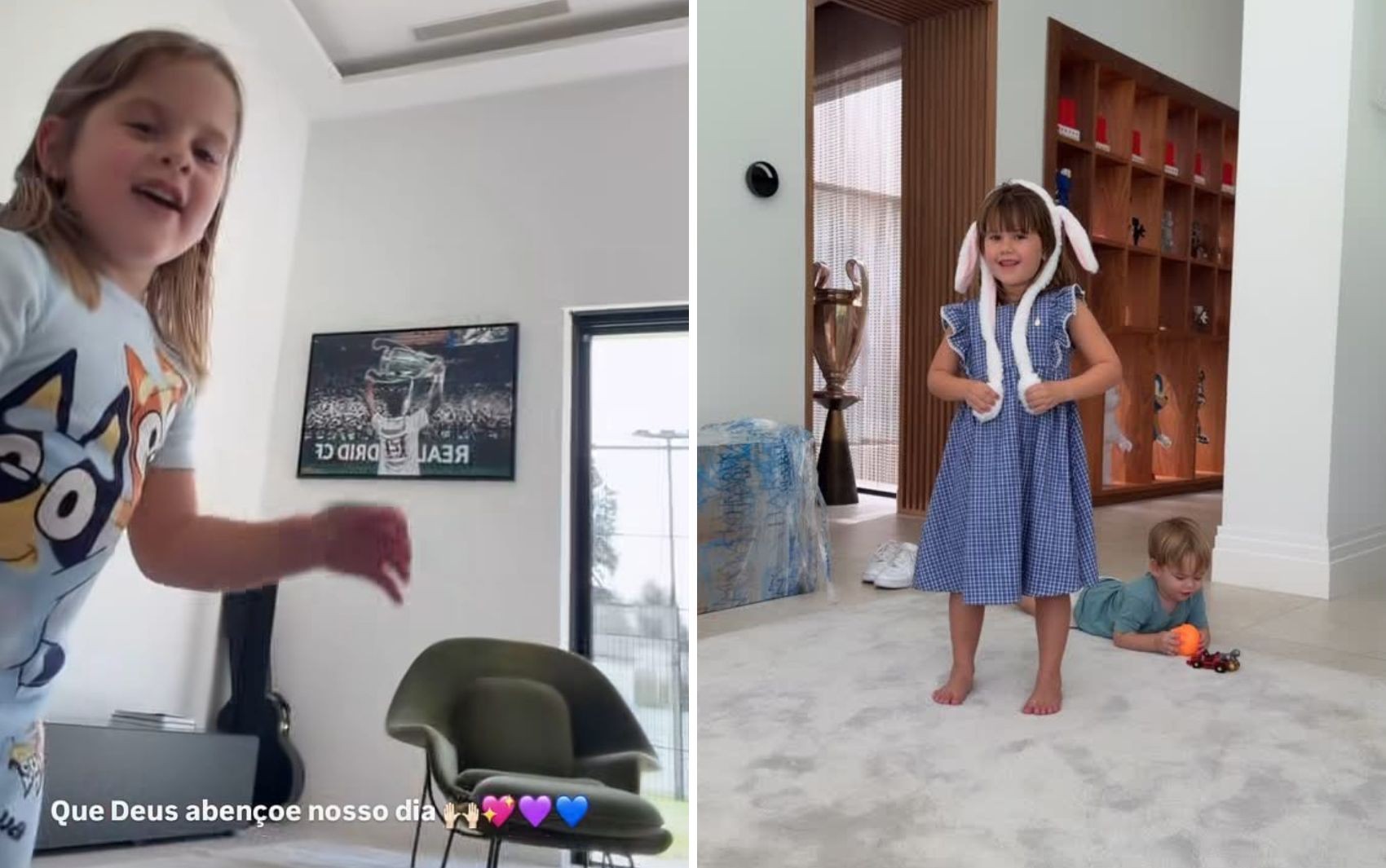 Virginia Fonseca 'deixa escapar' detalhes da casa de Vini Jr. em Madri após vídeo com os filhos