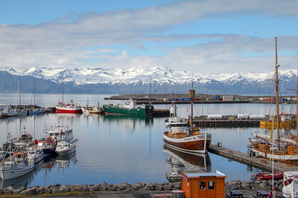 Cidade de Húsavík, na Islândia — Foto: XtianDuGard/Pixabay