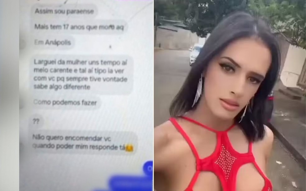 Garota de programa foi morta em Goiás pouco após trocar mensagens com o suspeito, segundo delegado — Foto: Reprodução/TV Anhanguera e Instagram de Instagram Samylla Morais