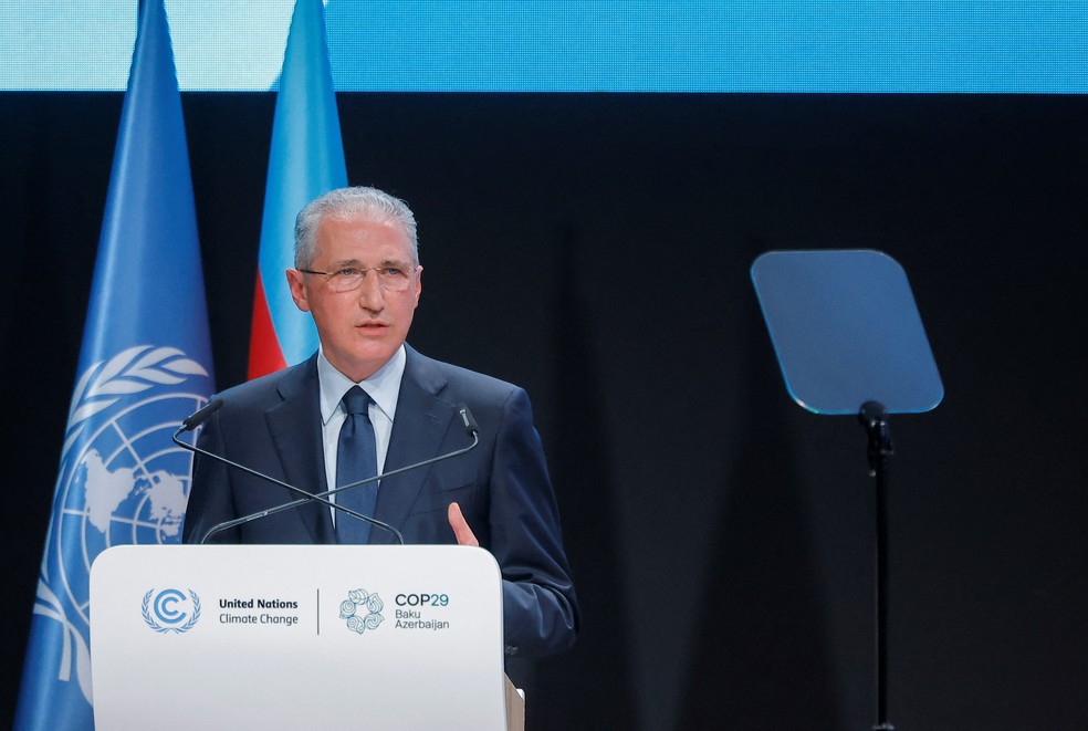 Mukhtar Babayev discursa na abertura da COP29 � Foto: Maxim Shemetov/Reuters