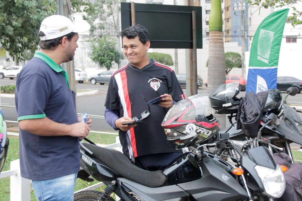 Ação do Detran-MS vai trazer mais segurança aos motociclistas. — Foto: Detran-MS/Reprodução