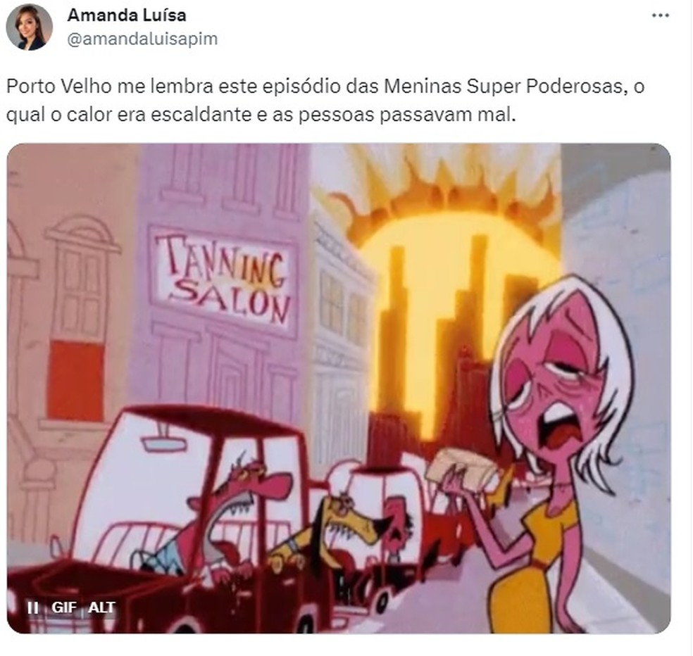 Internauta faz meme com calor de Porto Velho — Foto: Reprodução/Twitter