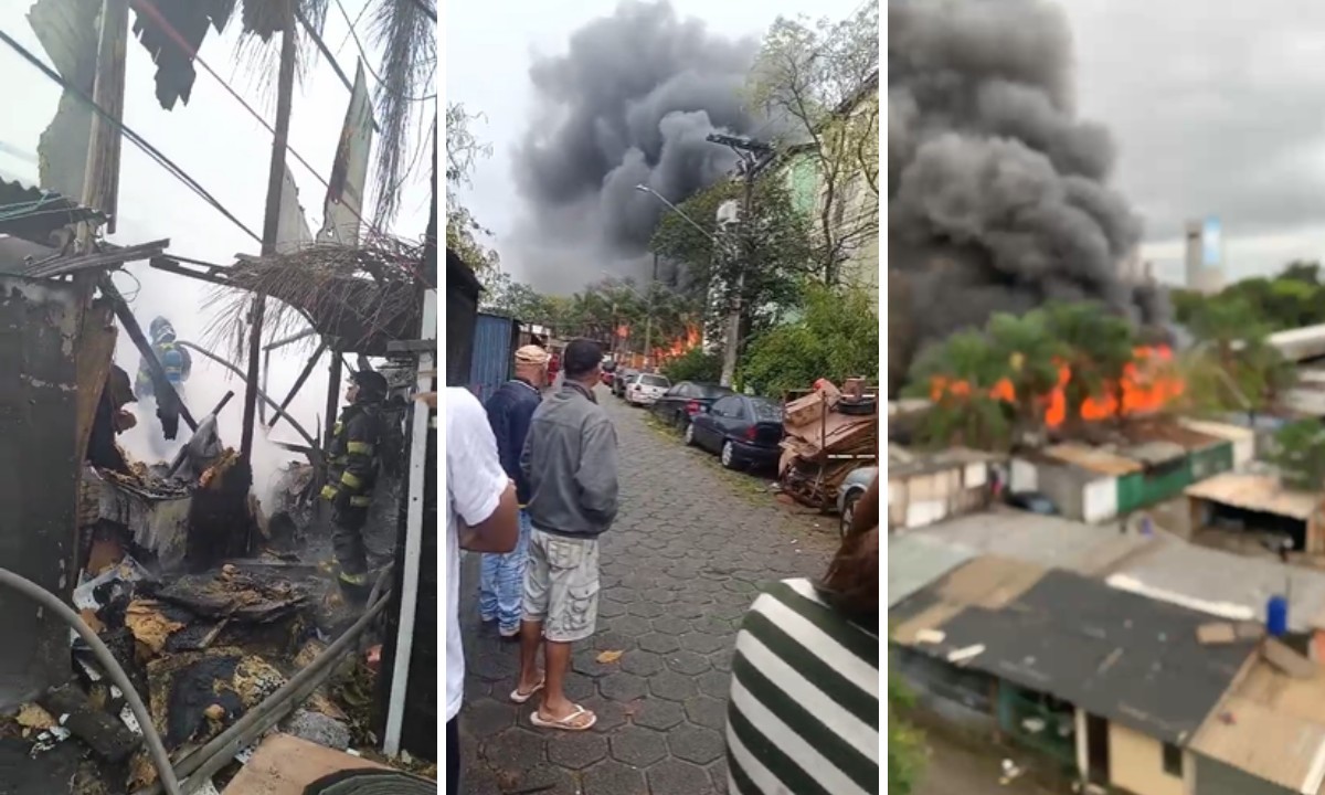 Incêndio atinge ao menos 20 barracos em comunidade com cerca de 400 famílias na Zona Norte de SP
