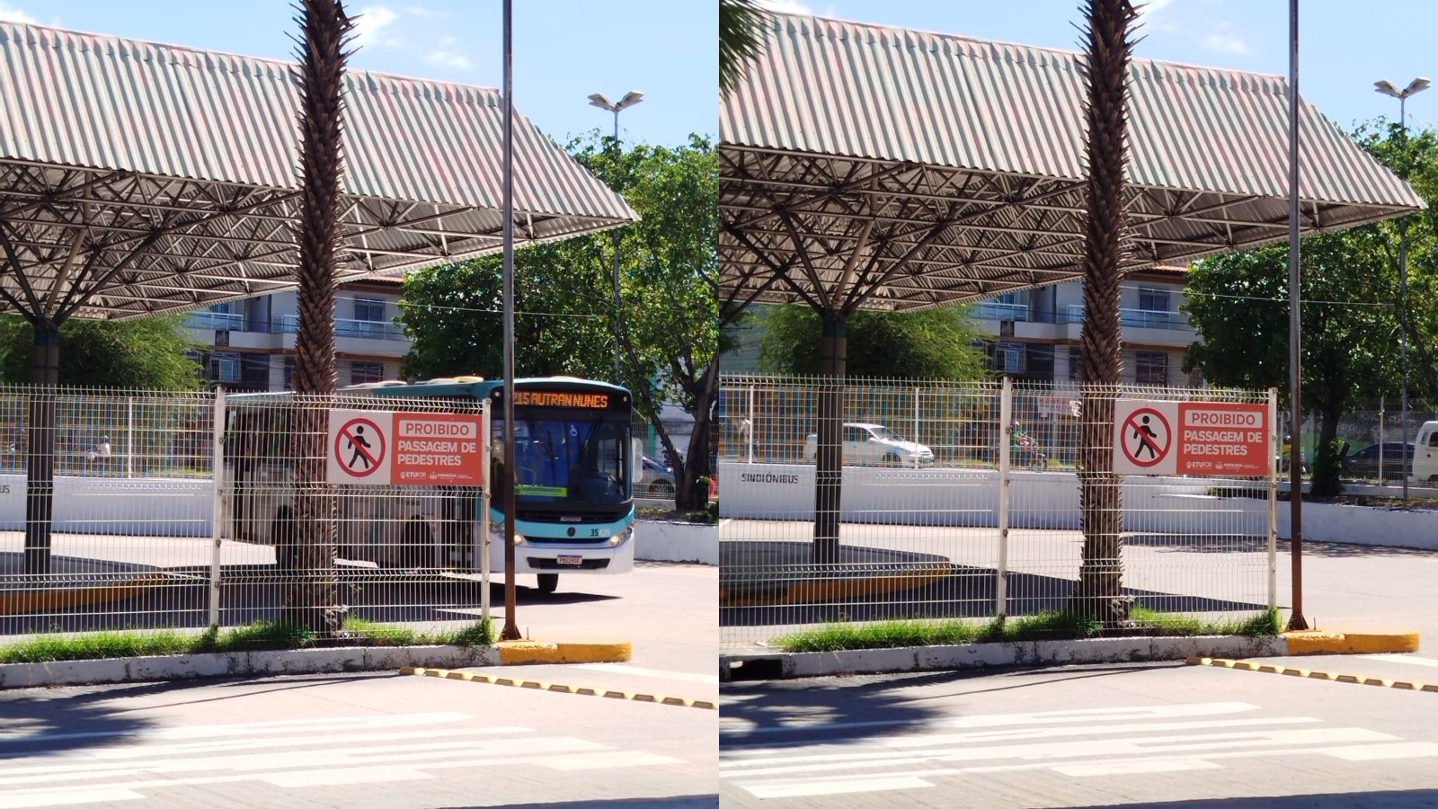 Passageiros são obrigados a atravessar túnel para mudar de plataforma em terminal de ônibus em Fortaleza