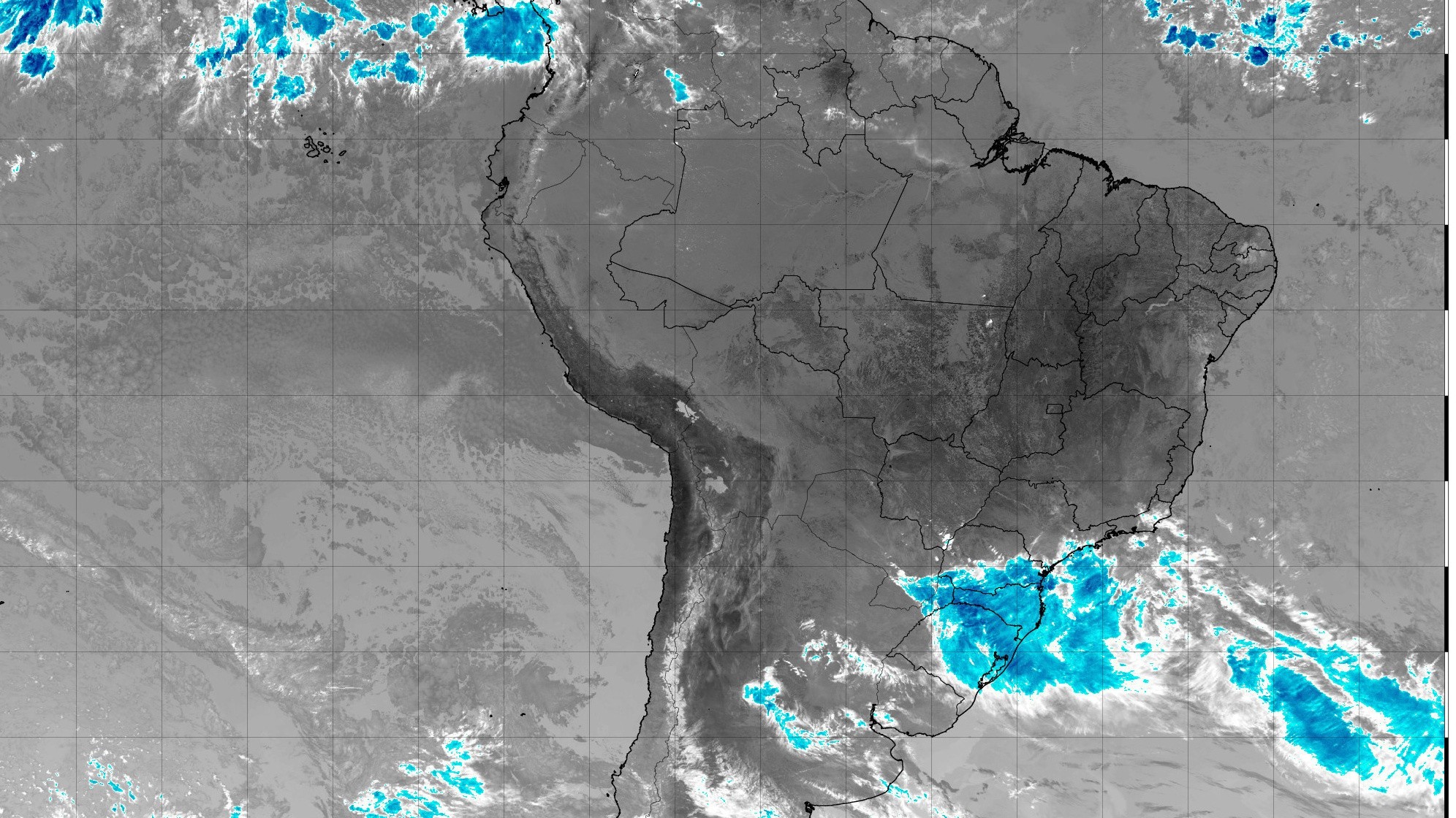 Novo ciclone traz temporais ao Sul; frente fria avança, leva chuva ao Sudeste e derruba temperaturas