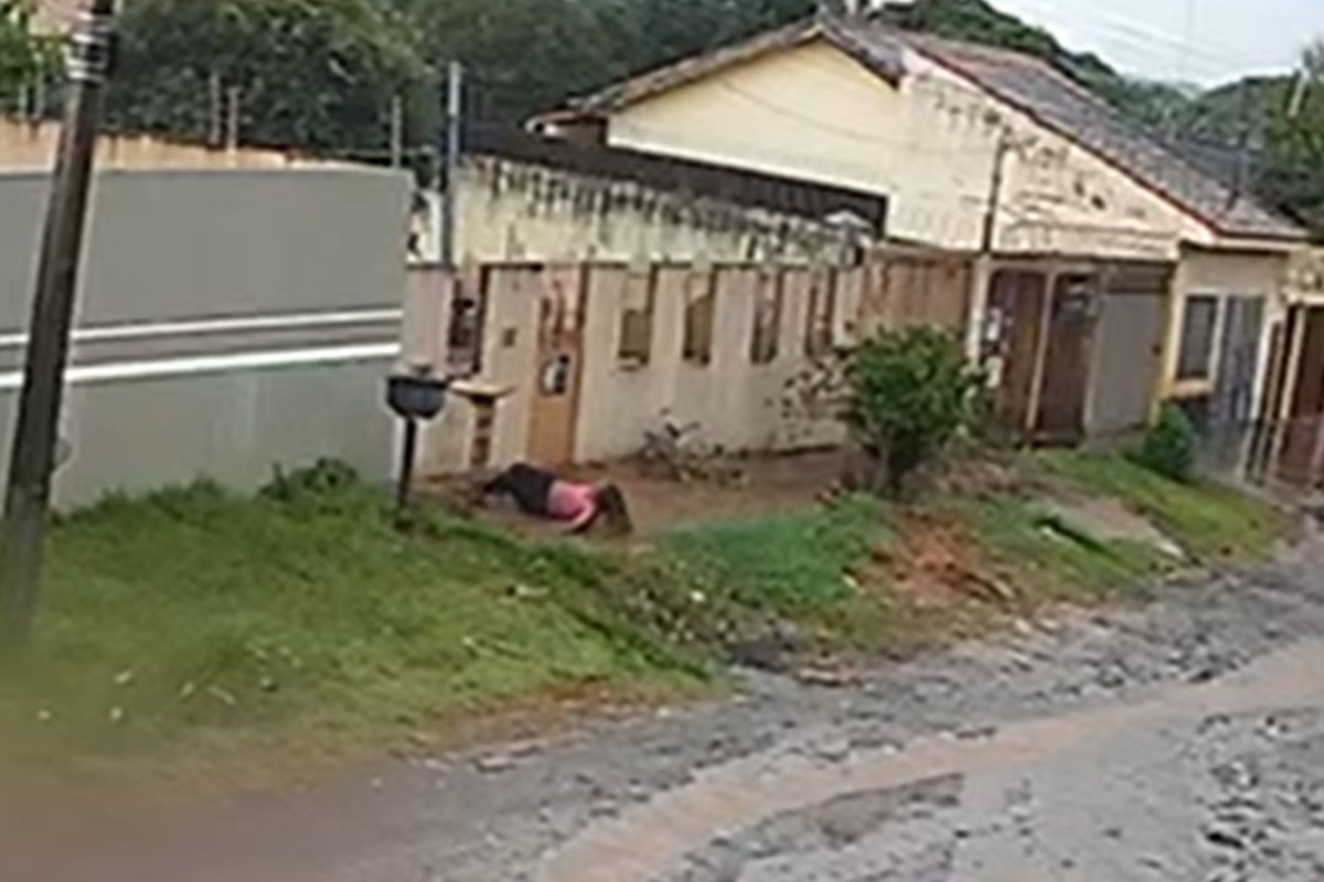 VÍDEO: mulher pula muro e foge de casa após ser baleada por marido PM em Campo Grande