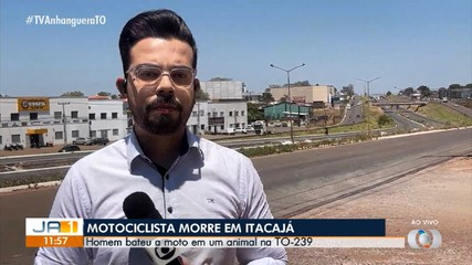 Jovem morre após bater em animal na TO-239, em Itacajá