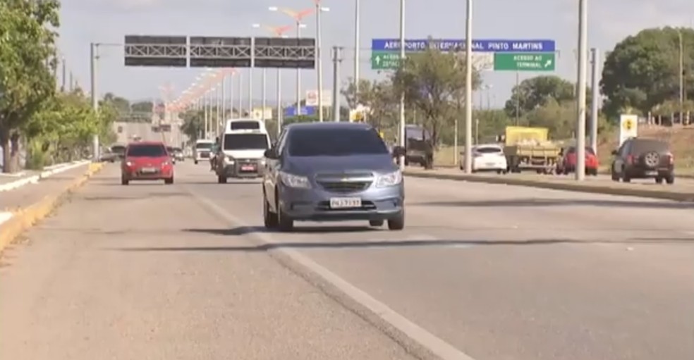 Avenida do Aeroporto: redução de velocidade na via começa nesta sexta (22). — Foto: Reprodução/TV Verdes Mares