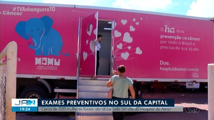 Mulheres são atendidas em ação da Carreta do Hospital do Amor em Palmas