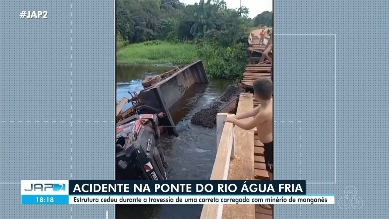 Minério derramado em rio do AP após acidente com caminhão não oferece contaminação, diz Sema