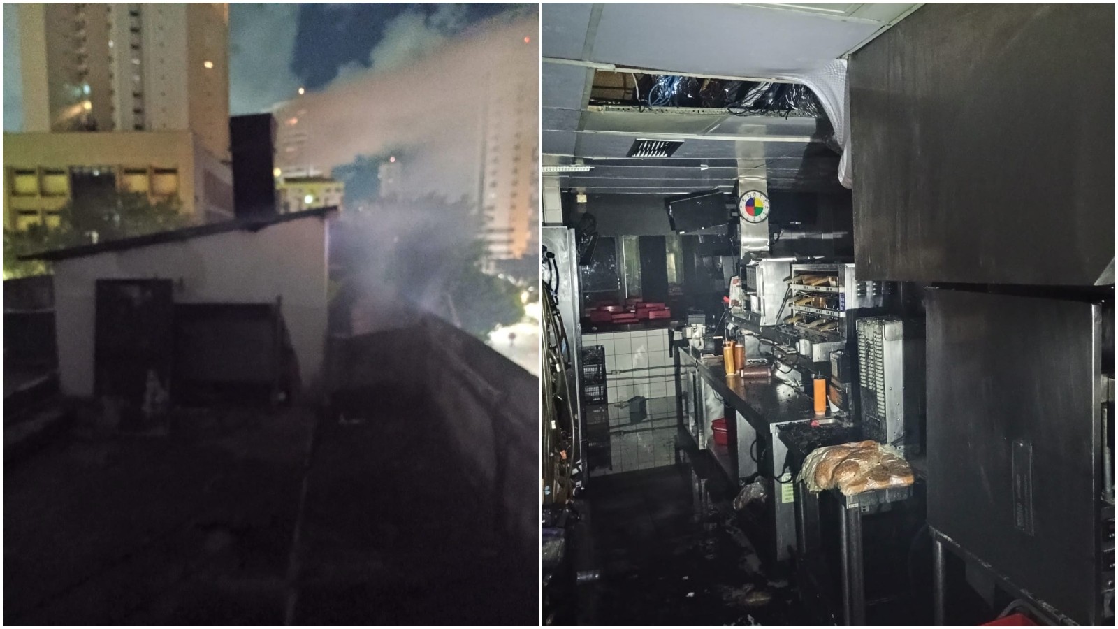 Incêndio em lanchonete de Fortaleza atinge forno que preparava carnes usadas em sanduíches