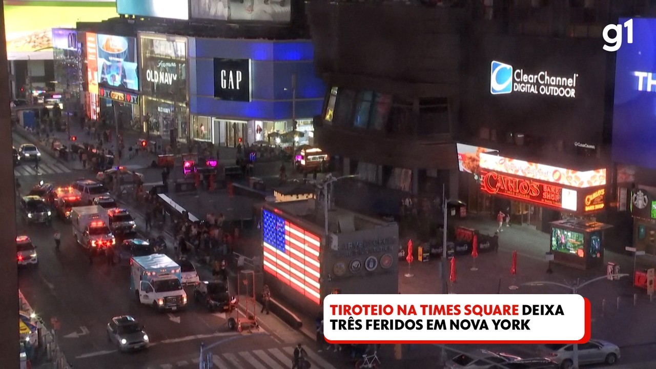 Tiroteio na Times Square deixa três feridos em NYC; adolescente é detido