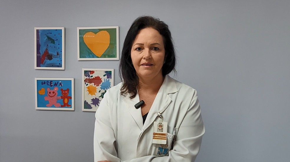Professora Cláudia Rodrigues Faria auxiliou a jovem estudante durante a preparação para o Enem no Hospital em Jaú (SP) — Foto: Hospital Amaral Carvalho/Divulgação