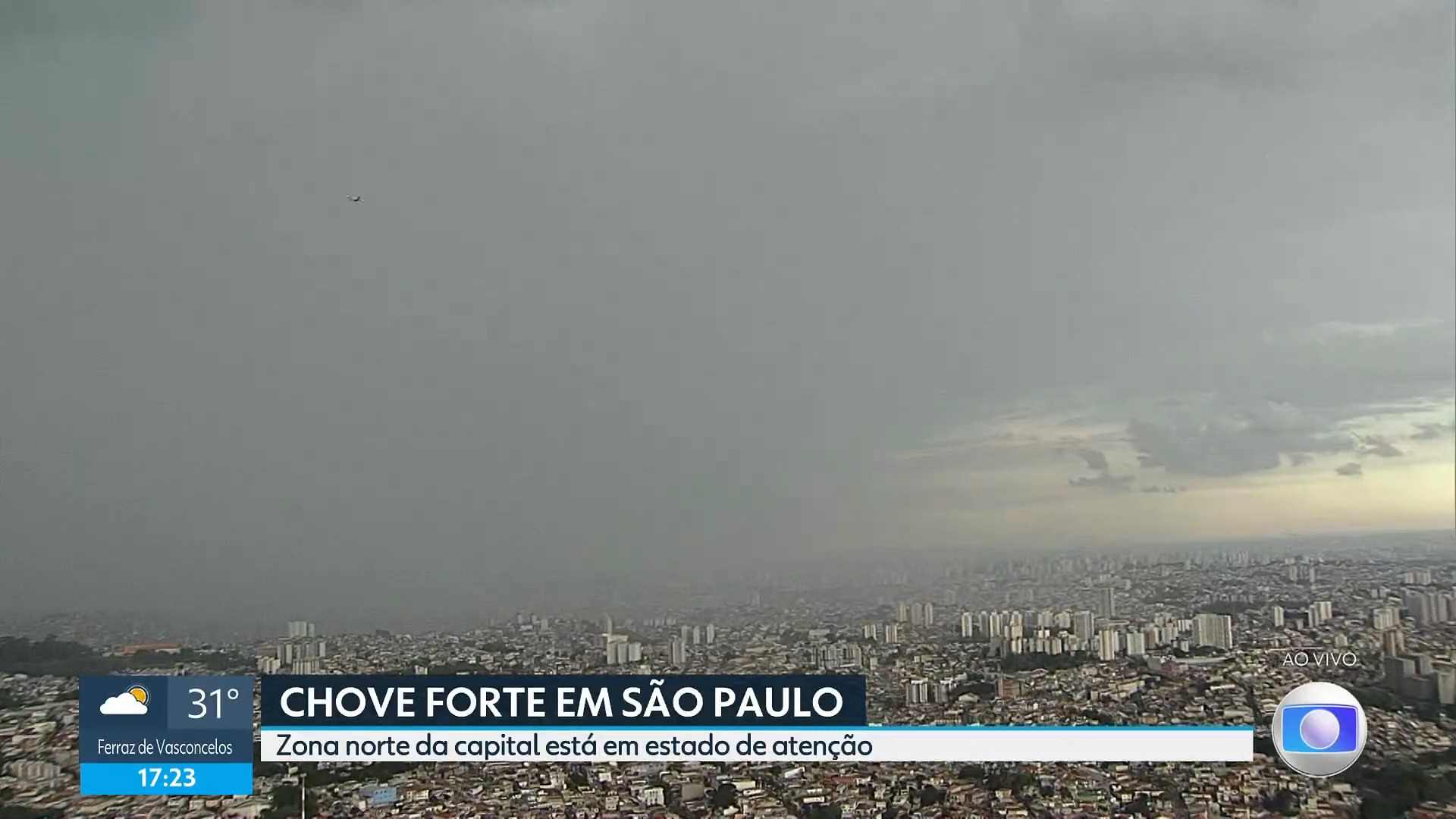 VÍDEO: chuva forte com granizo atinge Zona Norte de SP após forte calor