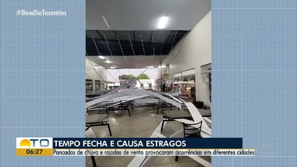 Pancadas de chuva e rajadas de vento provocam ocorrências em diferentes cidades do TO