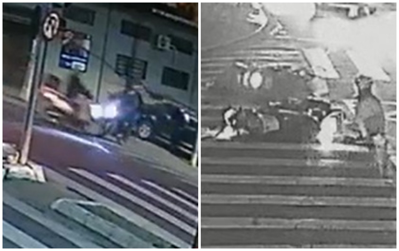 VÍDEO: motociclista bate de frente com moto de autoescola e instrutor fica ferido em Várzea Paulista