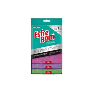 Pano Microfibra Multiuso Esfrebom 3un