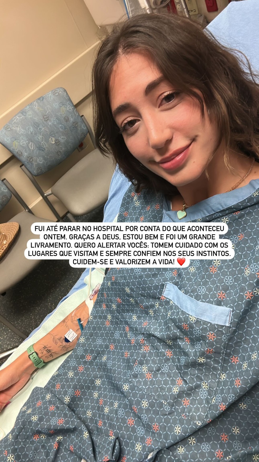 Nicole Louise conta que precisou de atendimento depois de ter sido dopada nos EUA — Foto: Reprodução/Instagram