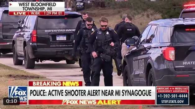 Polícia responde a incidente em sinagoga de Michigan; há relatos que atirador invadiu local
