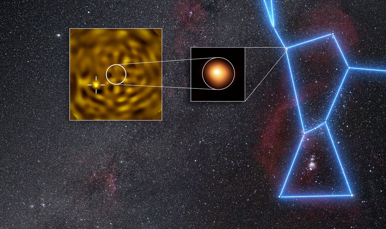 Astrônomos revelam imagens impressionantes de Betelgeuse e sua companheira